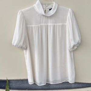 Ann Taylor Classic White Blouse